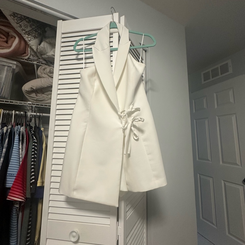 Zara White Halter Dress